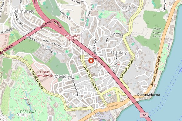 Map showing Caffe Eden in Istanbul