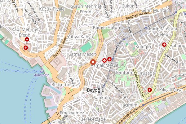 Map showing Aheste in Istanbul