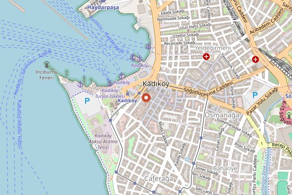 Map showing Kadıköy Çarşısı in Istanbul