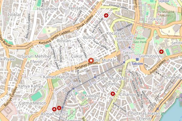 Map showing Bigudi Club in Istanbul