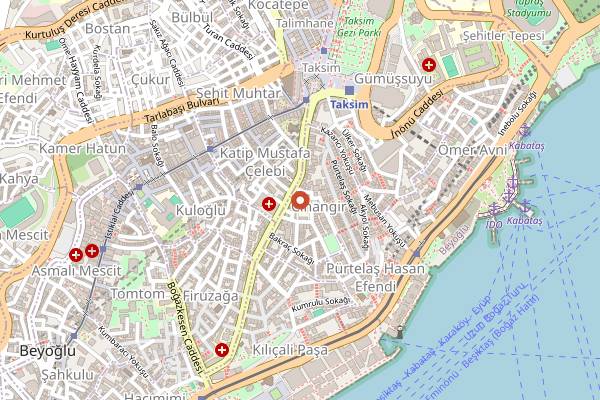Map showing Geyik in Istanbul