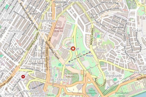 Map showing Love Dance Point in Istanbul