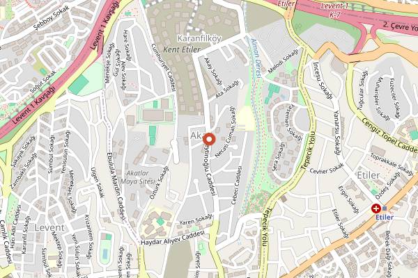 Map showing Mezkla Hi-Fi Bar in Istanbul