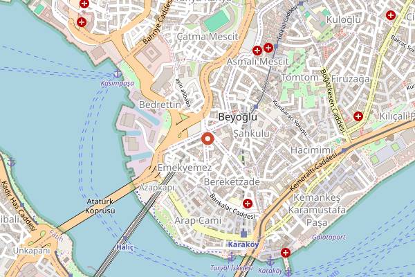 Map showing Nardis Jazz Club in Istanbul