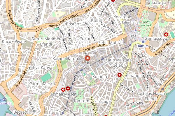 Map showing Şahika in Istanbul