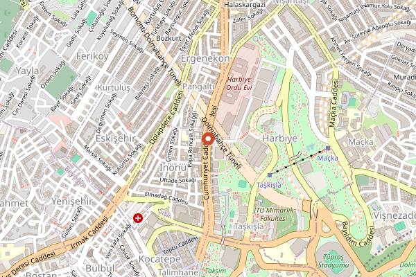 Map showing SuperFabric Club in Istanbul