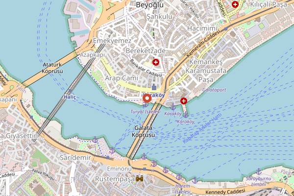 Map showing Akın Balık in Istanbul