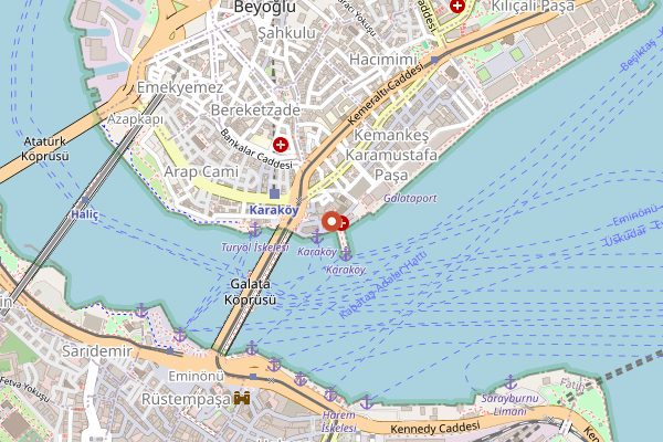 Map showing Karaköy Lokantası in Istanbul
