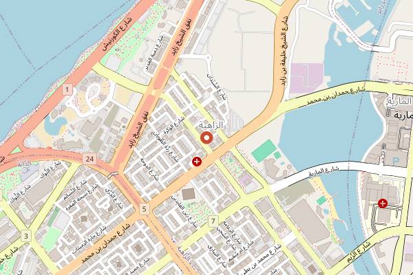 Map showing Al Aqssa Sweets in Abu Dhabi