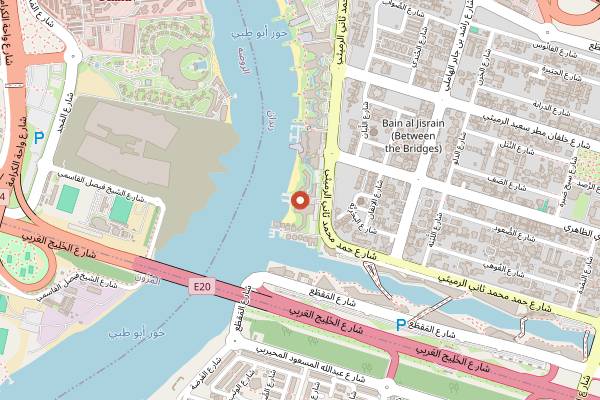 Map showing Al Hanah Bar in Abu Dhabi