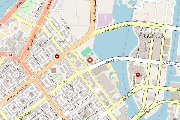Map showing Captain's Arms in Abu Dhabi