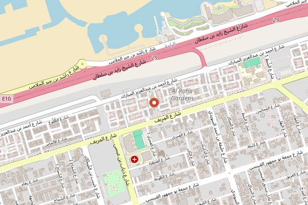 Map showing Joud Coffee in Abu Dhabi