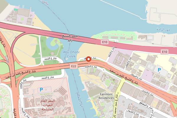 Map showing La Petite Coffee in Abu Dhabi