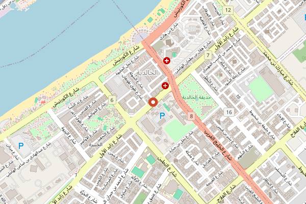 Map showing Berenjak in Abu Dhabi