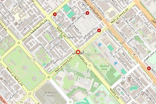 Map showing Tikka Tonight in Abu Dhabi