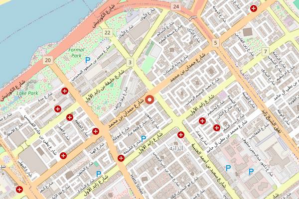 Map showing Café 302 in Abu Dhabi
