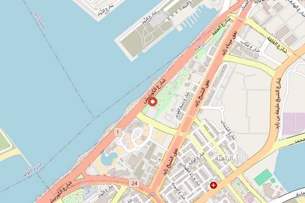 Map showing Ramadan Festival on the Abu Dhabi Corniche in Abu Dhabi