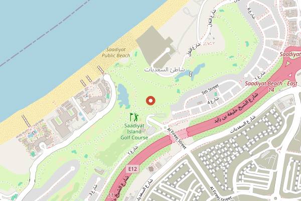 Map showing Maté in Abu Dhabi