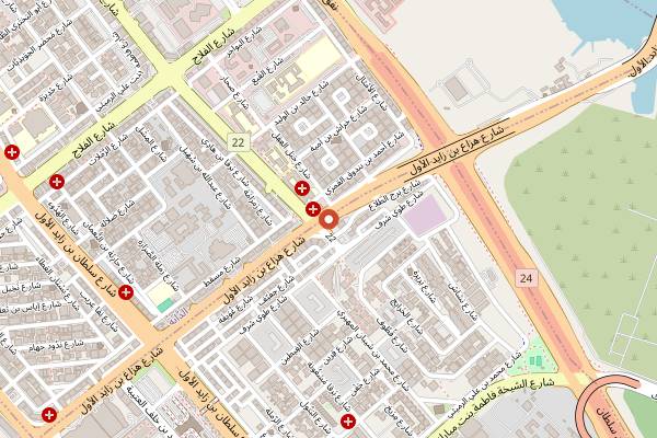Map showing Hankook in Abu Dhabi