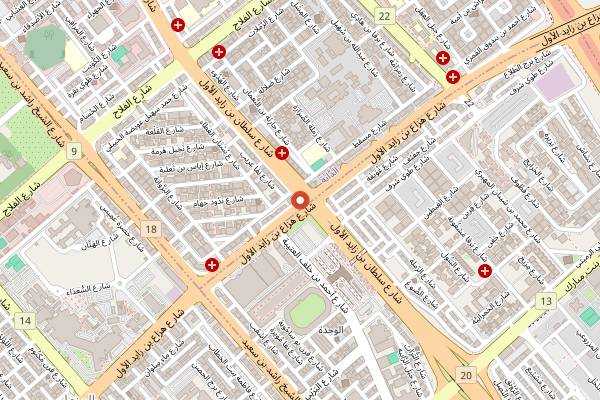 Map showing Al Alamain Restaurant in Abu Dhabi