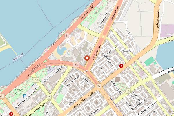 Map showing Blu Sky Lounge & Grill in Abu Dhabi