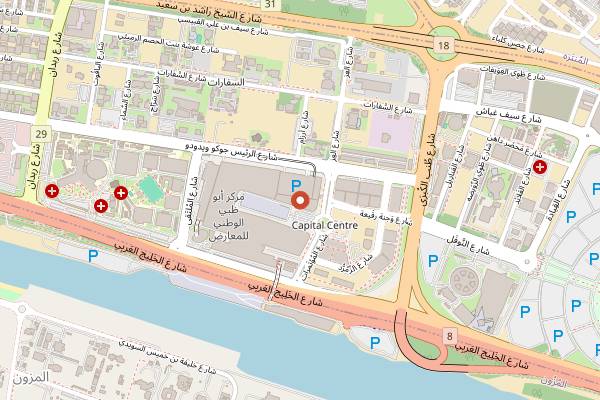 Map showing Brick Rooftop Kitchen & Bar in Abu Dhabi
