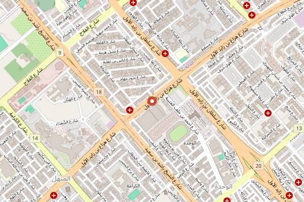Map showing Porters English Pub in Abu Dhabi
