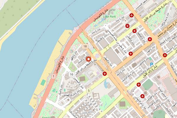Map showing Stratos Revolving Lounge Bar & Grill in Abu Dhabi