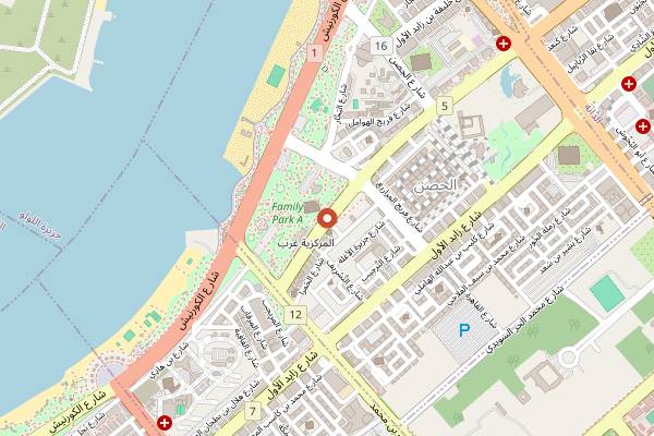Map showing Up & Below in Abu Dhabi