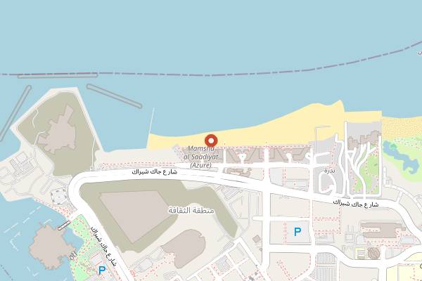 Map showing Beirut Sur Mer in Abu Dhabi