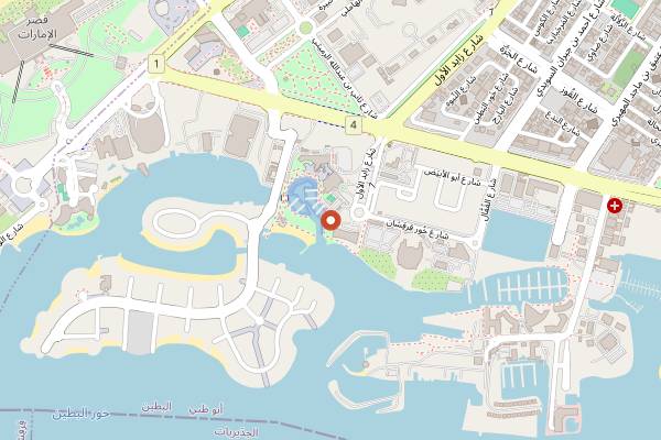 Map showing Byblos Sur Mer in Abu Dhabi