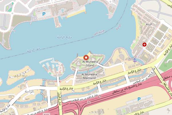 Map showing Meylas in Abu Dhabi