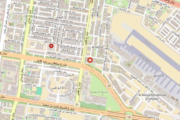 Map showing Villa Mamas in Abu Dhabi