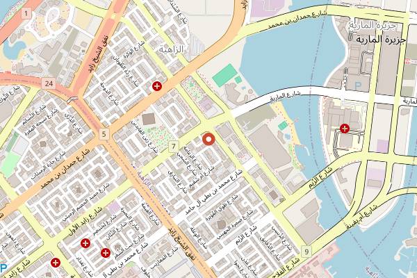 Map showing Abu Al Afwal in Abu Dhabi