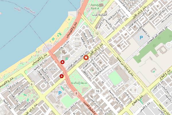 Map showing Abu Kaabi Kabab Restaurant & Grills in Abu Dhabi
