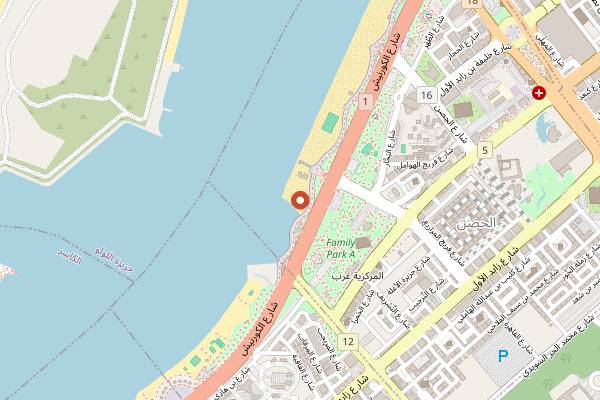 Map showing Lexx in Abu Dhabi