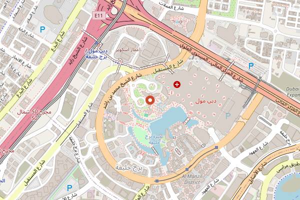 Map showing 852 Bakery in Dubai
