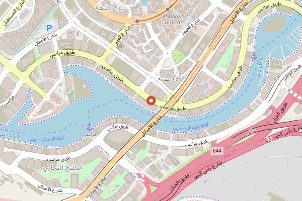 Map showing Mama'esh in Dubai