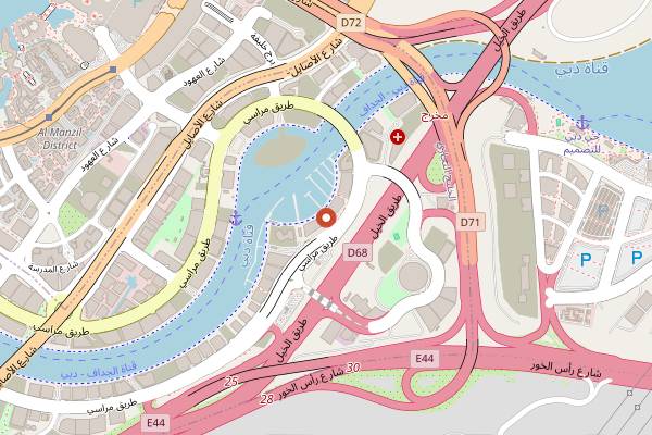 Map showing High Society in Dubai