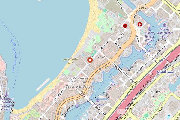 Map showing Paradiso in Dubai