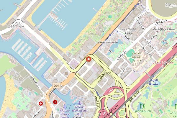 Map showing The Red Leopard Room in Dubai