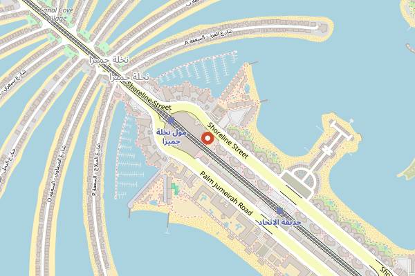 Map showing SUSHISAMBA in Dubai