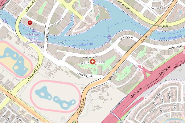 Map showing Cafe De Paris in Dubai