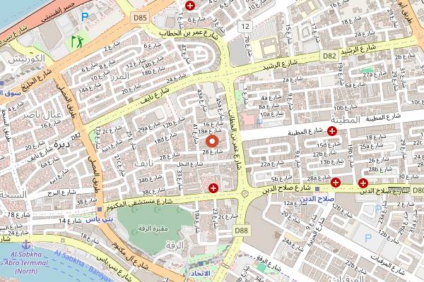 Map showing Dhaka Darbar Restaurant in Dubai