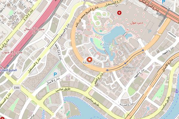 Map showing Operation Falafel in Dubai