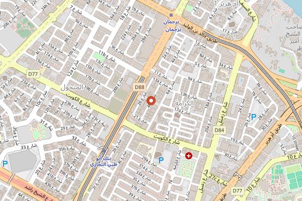 Map showing Raju Omlet in Dubai