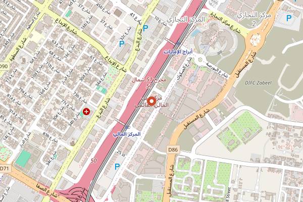 Map showing Circle Cafe DIFC in Dubai