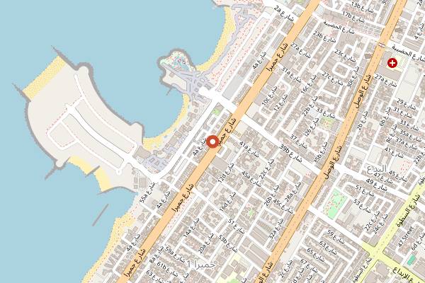 Map showing Comptoir 102 in Dubai