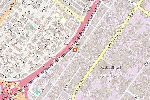 Map showing Harvest and Co in Dubai