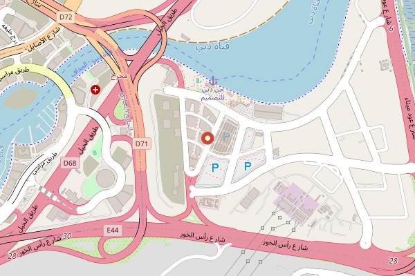 Map showing One Life Kitchen and Café in Dubai